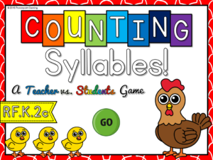 Counting Syllables Teachervs Student Game