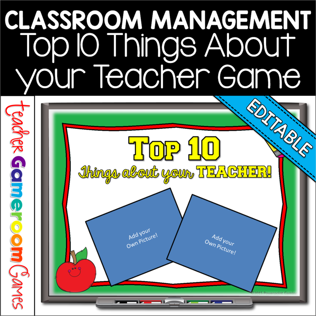 Mini Game - Top #10 Things about your Teacher Cover - Teacher Gameroom