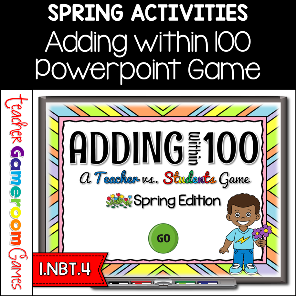 Adding Within 100 Spring Teacher Vs Student Powerpoint Game Cover ...