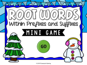 Root Words in Prefixes and Suffixes Mini Game