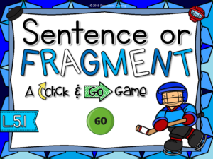 Sentence or Fragment Click and Go Game