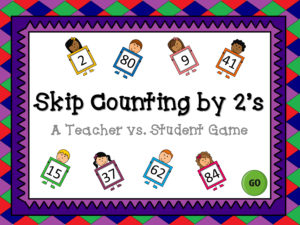 Skip Counting by 2's Teacher vs Student Game