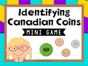 Identifying Canadian Coins Mini Game