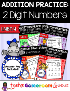 Addition Practice Worksheet Bundle