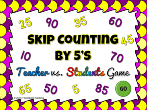 Skip Counting by 5's Teacher vs Student Game