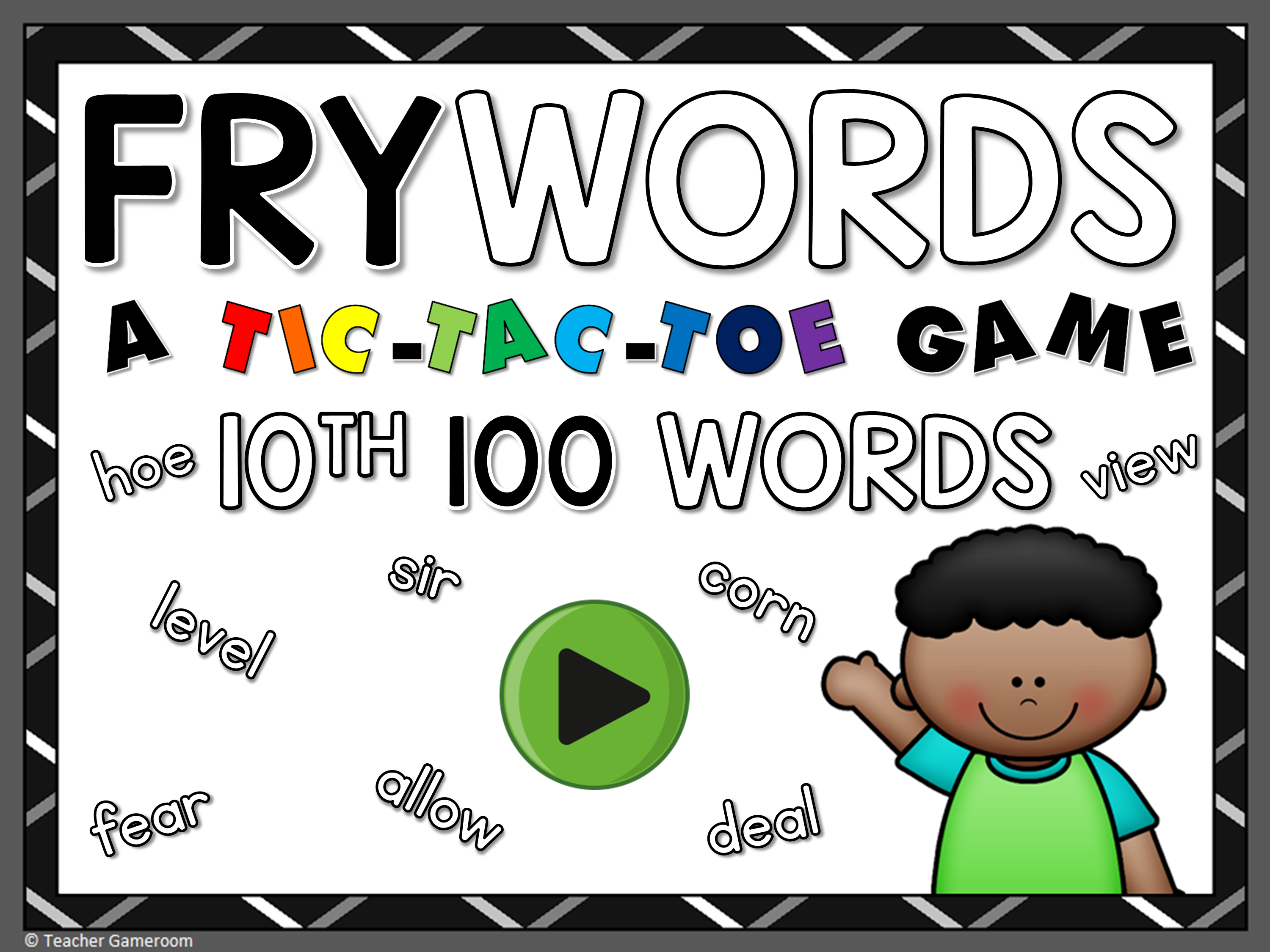 tic-tac-toe-fry-words-10th-100-teacher-gameroom