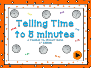 Time to the 5 minutes Teacher vs Student Game