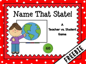 Name that State Teacher vs Student Game #1 Freebie