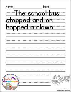 Back to School Writing Prompt 2