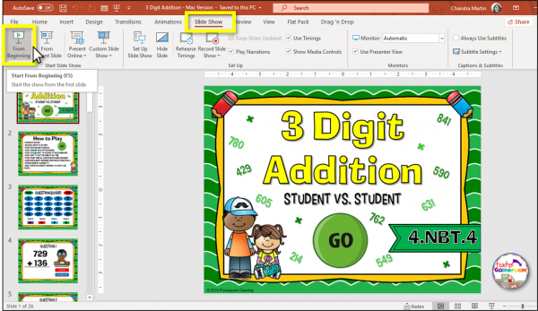 How to use a Powerpoint in Slideshow Mode - Teacher Gameroom