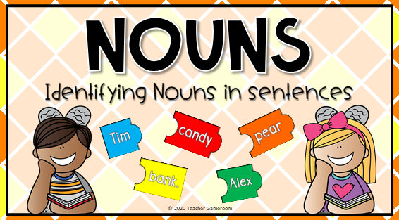 Identifying Nouns Google Slides Activity - Teacher Gameroom