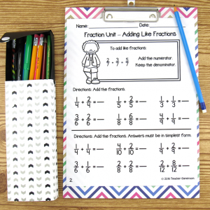 Easy Fraction Worksheets For 3rd, 4th, And 5th Grade Students