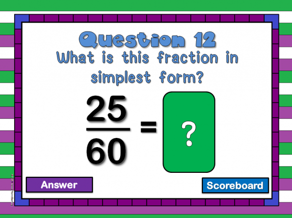 Teacher vs Student - Simplest Form Powerpoint Game - Image 2