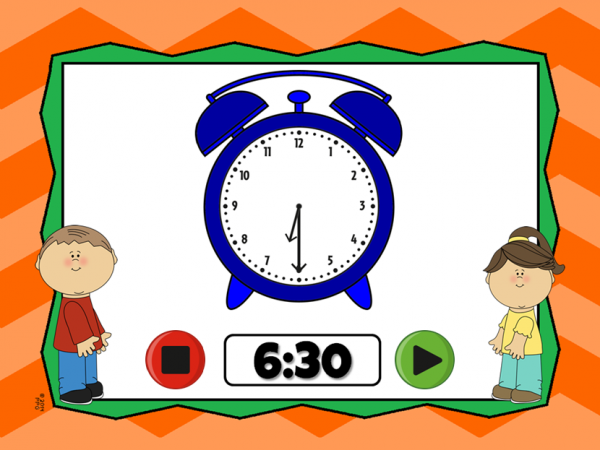 Time to the Half Hour Flash Card Powerpoint Set - Image 3