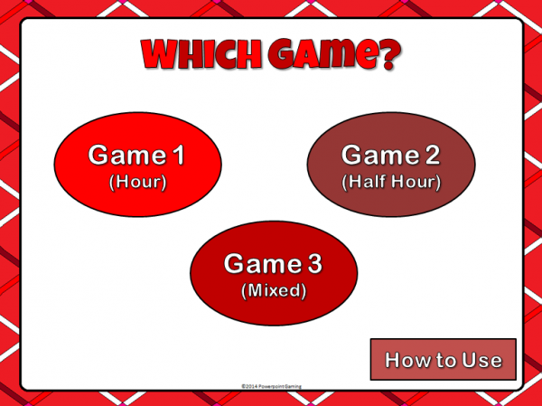 Tic-Tac-Toe - Time to the Half Hour Powerpoint Game - Image 4