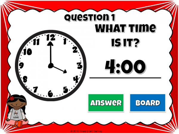 Time to the Hour Student vs Student Powerpoint Game - Image 3