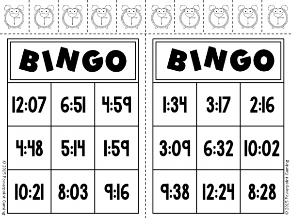 Time to the Minute Bingo Powerpoint Game - Image 3