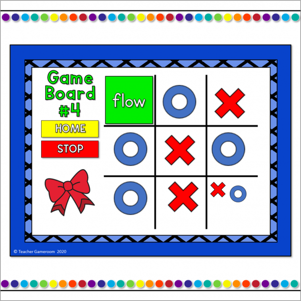 Word Families -ow (long) Words Tic-Tac-Toe Powerpoint Game - Image 4