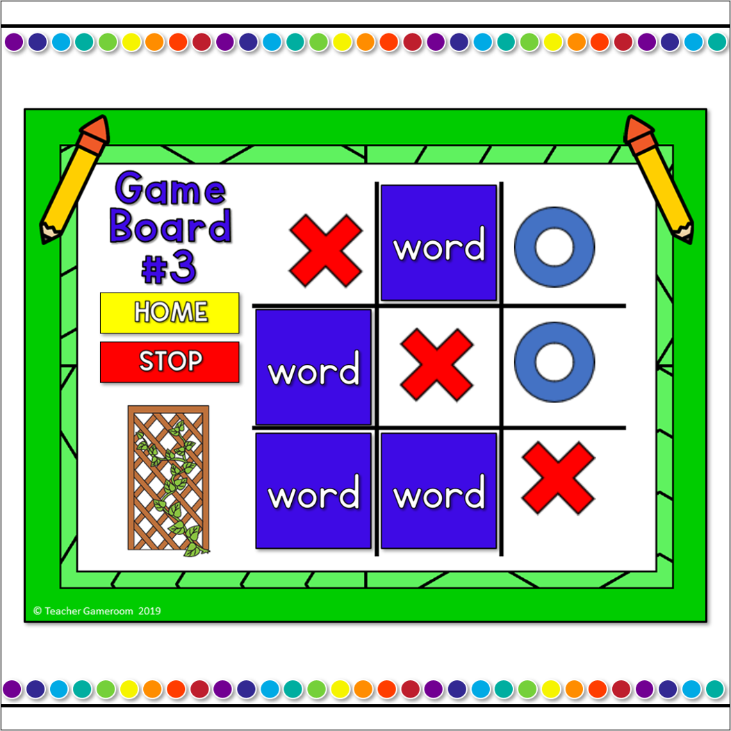 Word Families ine Words Tic Tac Toe Powerpoint Game Teacher Gameroom