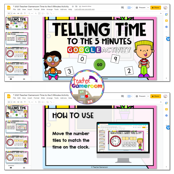 Telling Time To the 5 Minutes Google Activity - Image 4